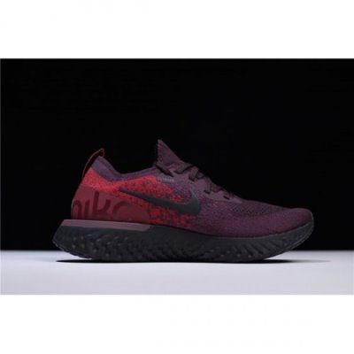 Nike Erkek Epic React Flyknit Wine Kırmızı / Koyu Kırmızı / Siyah Koşu Ayakkabısı Türkiye - DJZ9HM7W